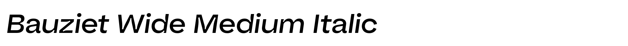 Bauziet Wide Medium Italic image